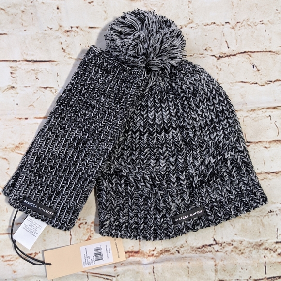 SALE Rebecca Minkoff Marled Beanie & Arm Warmer - Picture 4 of 6